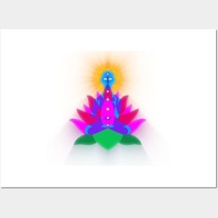 Chakra System Lotus Flower Yogi Design Posters and Art